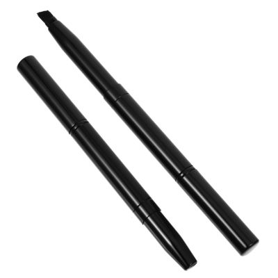 ELAYARD 2pcs Retractable Double-Ended Angled Eyebrow Brush and Eyeshadow Brush Set Cap Portable Makeup Tool for Eye Makeup Application