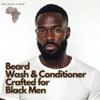 Melanin Kings Beard Wash & Conditioner Set for Black Men  Gently Cleanse, Hydrate & Soften Coarse, Dry and Curly Beards  African Oil Blend with Baobab, Marula, Argan & Jojoba view 2