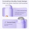 2 in 1 Wet & Dry Electric Trimmer,Womens Shaver Dual-Head Trimmer,Rechargeable Electric Shaver for Women,Compact and Portable,Equipped with a Display Screen,for Both Men and Women(Color:Purple) view 2