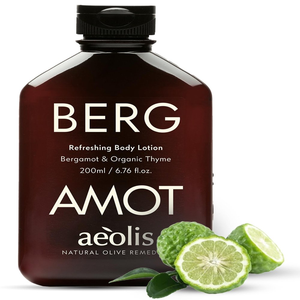 AEOLIS Refreshing Body Lotion with Bergamot & Thyme  Hydrating Moisturizer with Aloe Vera, Green Tea & Shea Butter  Non-Greasy, Vegan Skincare for All Skin Types  6.76 fl oz