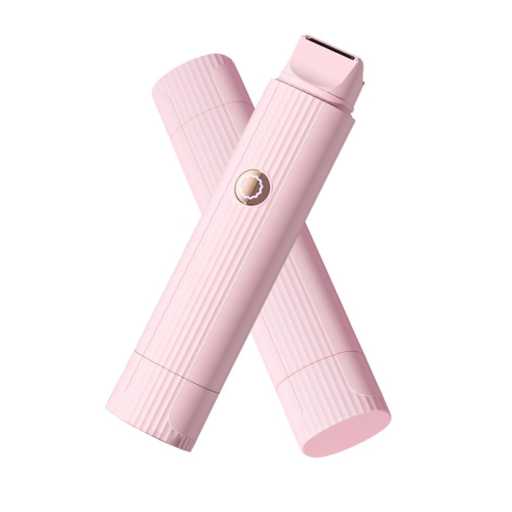 Gqudyi 2 in 1 Wet & Dry Electric Trimmer,Womens Shaver Dual-Head Trimmer,Rechargeable Electric Shaver for Women,Compact and Portable,Equipped with a Display Screen,for Both Men and Women(Color:Pink)