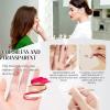 2 Pack Acrylic Makeup Mixing Palette with 2 Stainless Steel Scrapers & 10 Reusable Powder Puffs  Ideal for Facial Cosmetics, Nail Art Pigment Blending view 3