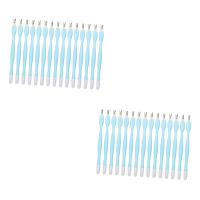 Baluue 30pcs Nail Art Dead Skin Remover Kit Double-ended Cuticle Forks Pusher Professional Manicure Tools for Home Salon Use for Easy Dead Skin Removal