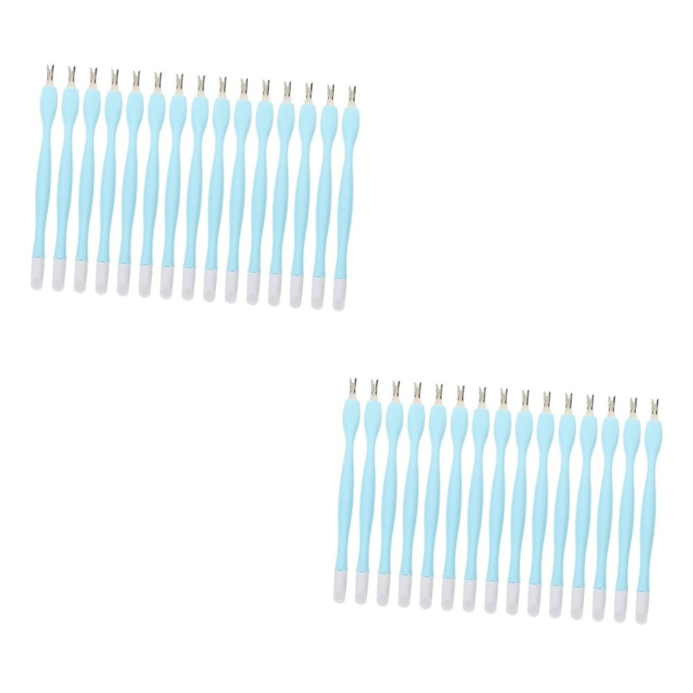 Baluue 30pcs Nail Art Dead Skin Remover Kit Double-ended Cuticle Forks Pusher Professional Manicure Tools for Home Salon Use for Easy Dead Skin Removal
