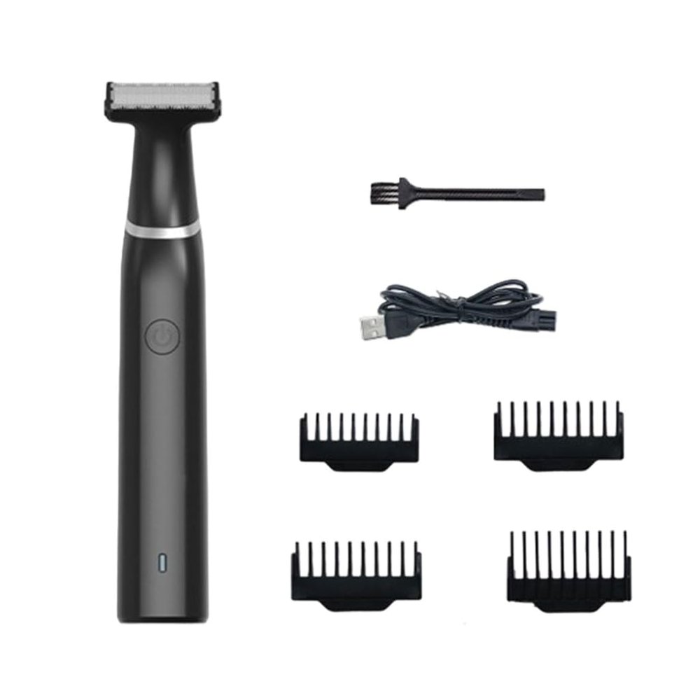 ESTCNK Body Hair Trimmer for Men Electric Groin Hair Trimmer Rechargeable Beard Trimmer Groomer Replaceable Head Waterproof