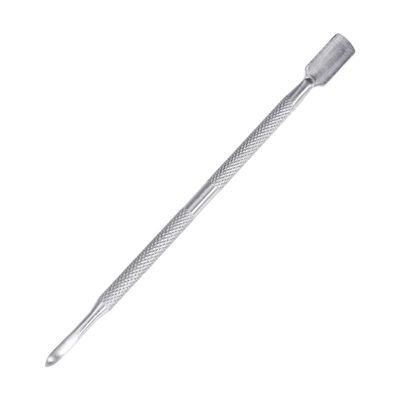 ELAYARD Professional Dual-sided Stainless Steel Cuticle Pusher Nail Cleaner Exfoliating Scrub Tool for Dead Skin Removal Manicure Nail