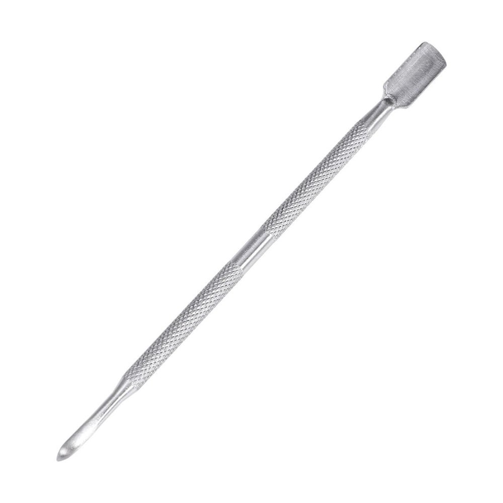 ELAYARD Professional Dual-sided Stainless Steel Cuticle Pusher Nail Cleaner Exfoliating Scrub Tool for Dead Skin Removal Manicure Nail