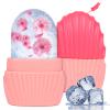 Ice Cube Roller for Face,Eyes and Neck,Reusable Silicone Ice Mold Mermaid Shell Shape for Shrink Pores Anti Wrinkle and Skin Beauty Care,Reduce Migraine Pain,Gua Sha Face Massage Tools (Pink) view 1