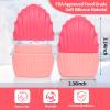Ice Cube Roller for Face,Eyes and Neck,Reusable Silicone Ice Mold Mermaid Shell Shape for Shrink Pores Anti Wrinkle and Skin Beauty Care,Reduce Migraine Pain,Gua Sha Face Massage Tools (Pink) view 2