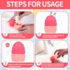 Ice Cube Roller for Face,Eyes and Neck,Reusable Silicone Ice Mold Mermaid Shell Shape for Shrink Pores Anti Wrinkle and Skin Beauty Care,Reduce Migraine Pain,Gua Sha Face Massage Tools (Pink) view 4