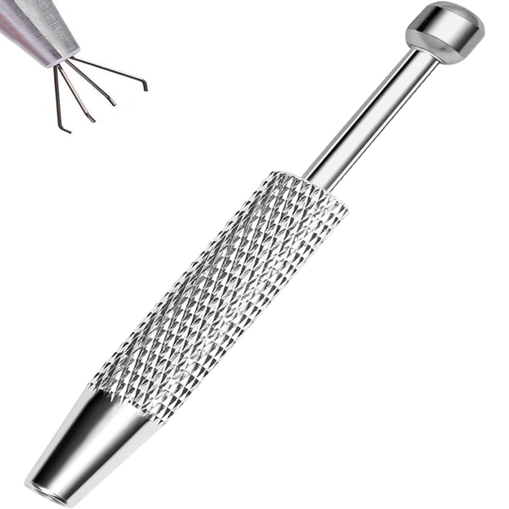 OUFER Piercing Ball Grabber Tool for Changing Piercing Jewelry, 316L Surgical Steel Internally Threaded Push Pin External Thread Assistant Body Piercing Kit for Ear Nose Lip Tool