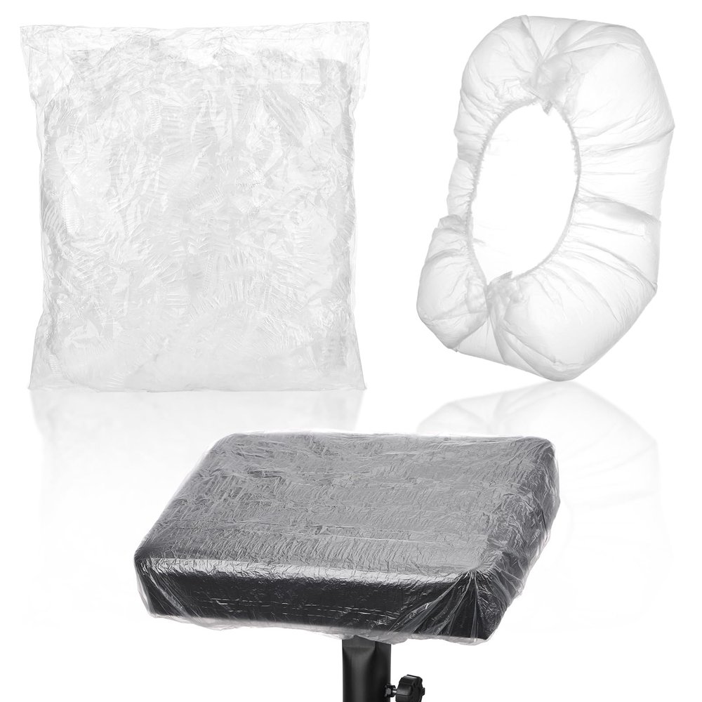 Dynvue 100pcs Thickened Tattoo Tray Covers Disposable, 2 Pack Extra-large Tattoo Table Cover Suitable for Max 22.4x14.6x7.1in, Elastic and Dustproof Covers for Tattooing Arm Rest Stand Salon Trays