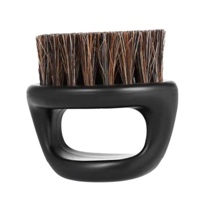 CALLARON Men's Beard Brush 1 Piece Round Bristle Brush for Grooming Portable Black Handle for Personal Care and Travel