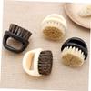 CALLARON Men's Beard Brush 1 Piece Round Bristle Brush for Grooming Portable Black Handle for Personal Care and Travel view 4