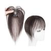 3D Human Hair Bangs Clip In Fringe Hair Extensions with Temples Invisible Hair Clips Bangs(#1B) view 1