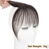 3D Human Hair Bangs Clip In Fringe Hair Extensions with Temples Invisible Hair Clips Bangs(#1B) view 3