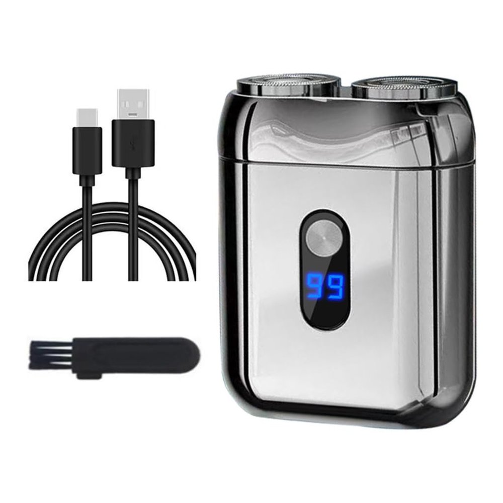 Convenient Double Head Magnetic Charging Shaving Device for Men Entire Body Washable Trimmer for Home Office Or Gym Use