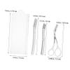 LIFKOME 1 Set Eyebrow Grooming Kit Eyebrow Trimmer Scissor Portable Stylish Design for Precise Trimming and Travel Transparent Color view 2
