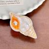 2PCS Conch Hair Clips,Conch Hair Alligator Clips,Cute Conch Hair Duckbill Clips,Animal Shape Hair Clip,Acetate Hair Clips for Girls,Small Hair Barrette for Women (Conch) view 3