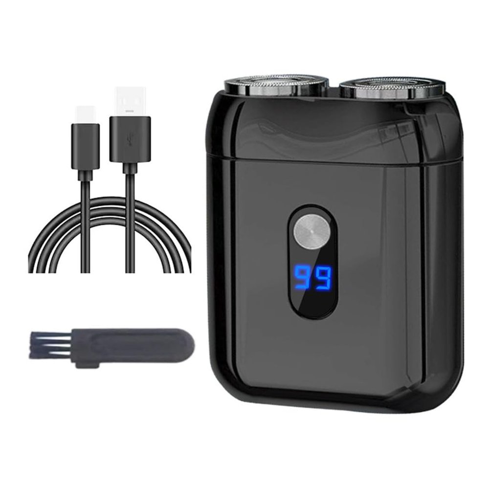 Convenient Double Head Magnetic Charging Shaving Device for Men Entire Body Washable Trimmer for Home Office Or Gym Use