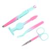 DEARMAMY Professional Stainless Eyebrow Clip Brush Tweezer Kit for Women Facial Hair Removal view 1