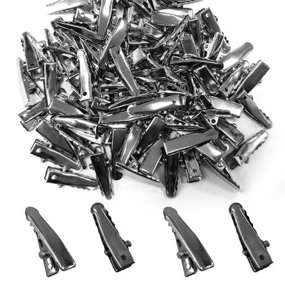 120PCS Silver Metal Small Alligator Hair Clips - Crocodile Clips for Hair Accessories, Crafts, DIY Supplies, and Craft Projects