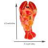 2PCS Lobster Hair Clips,Lobster Hair Alligator Clips,Cute Lobster Hair Duckbill Clips,Animal Shape Hair Clip,Acetate Hair Clips for Girls,Small Hair Barrette for Women (Lobster) view 2