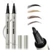 2 Pack Microblading Eyebrow Pen and Brow Tint for Women with Angled Brush & Dip to Effortlessly Create Natural Hair Like Brows, Waterproof Fast Eye Brow Makeup Pencil, Last All Day (Charcoal Grey) view 1