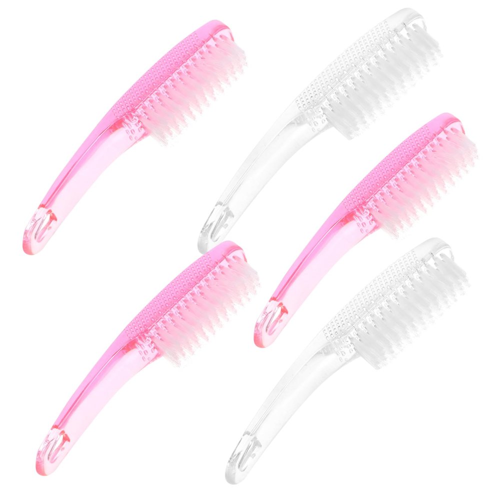 Baluue 5pcs Nail Brush for Dust Cleaning Soft Bristle Manicure Brushes for Nail Care and for Home and Salon Use
