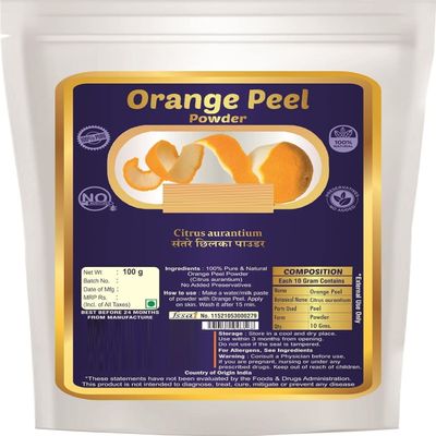 DK Natural Orange Peel Powder (Citrus Aurantium Dulcis) - 100g