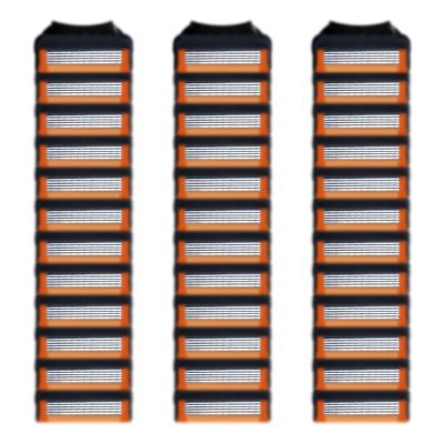 36 Blades Replacement Parts for GL-Fusion 5 Style Razors (Black), Wet Razors Men's Blades Value Packs
