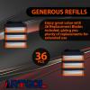 36 Blades Replacement Parts for GL-Fusion 5 Style Razors (Black), Wet Razors Men's Blades Value Packs view 2