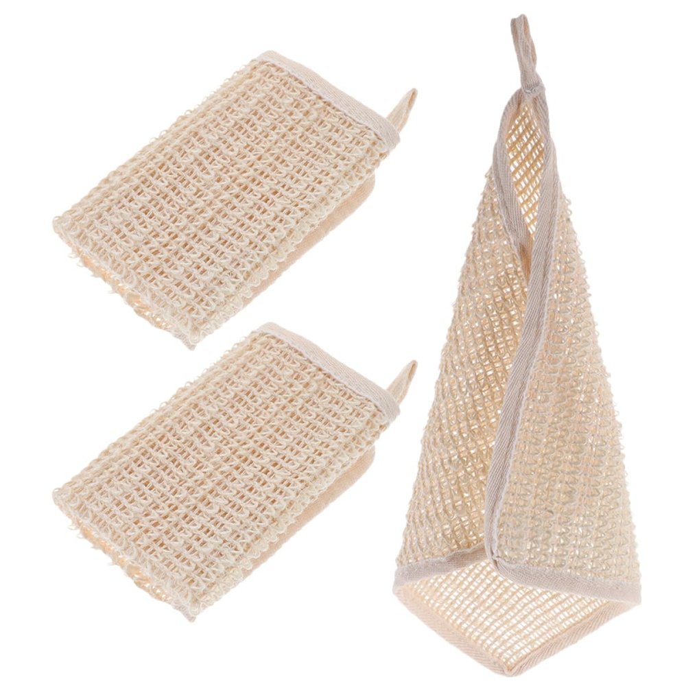 Didiseaon 3pcs Ramie Washcloths Hand Towels Face Washcloths for Body and Face Muslin Cloth