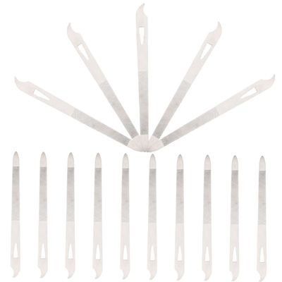 Baluue 15pcs Metal Nail Files for Toenail Clippers Nail Art Supplies Double-Sided Printing Fingernail File Manicure Tools