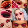 Affano Red Goth Eyeshadow Palette+ Neutrals Brown Eye Shadow Pallet, Blendable Natural Colors Long-Wear, Highly Pigmented Velvet-Smooth, Red Black Nude Eyeshadow for Brown Eyes Gothic Everyday Makeup view 4
