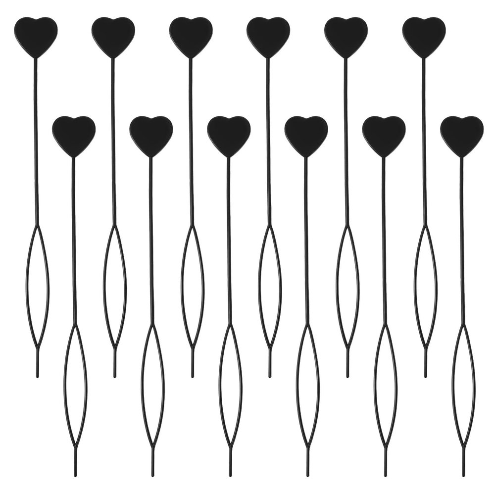 12Pcs Topsy Tail Hair Tool, Quick Beader for Braiding Beads on Braids Loop Threader and Braider for Women Hair Loop Styling Flip Tool for Bead Loading and Hairstyle Gift for FriendsBlack