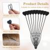 12Pcs Topsy Tail Hair Tool, Quick Beader for Braiding Beads on Braids Loop Threader and Braider for Women Hair Loop Styling Flip Tool for Bead Loading and Hairstyle Gift for FriendsBlack view 3