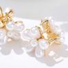 10 Pcs White Pearl Mini Claw Metal Clips Flower Design Small Clutcher Barrettes Hair Accessories for Women and Girls view 3