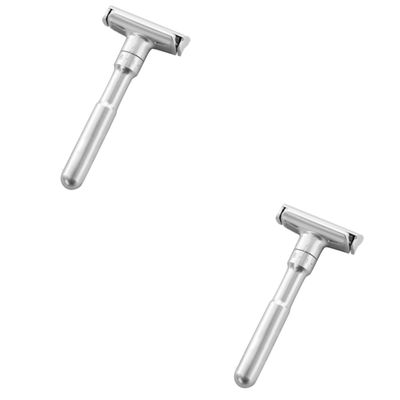 VALICLUD 2pcs Manual Double-sided Razor Holder for Shower Men Shaving Machine Razor Blades Adjustable Modern Design
