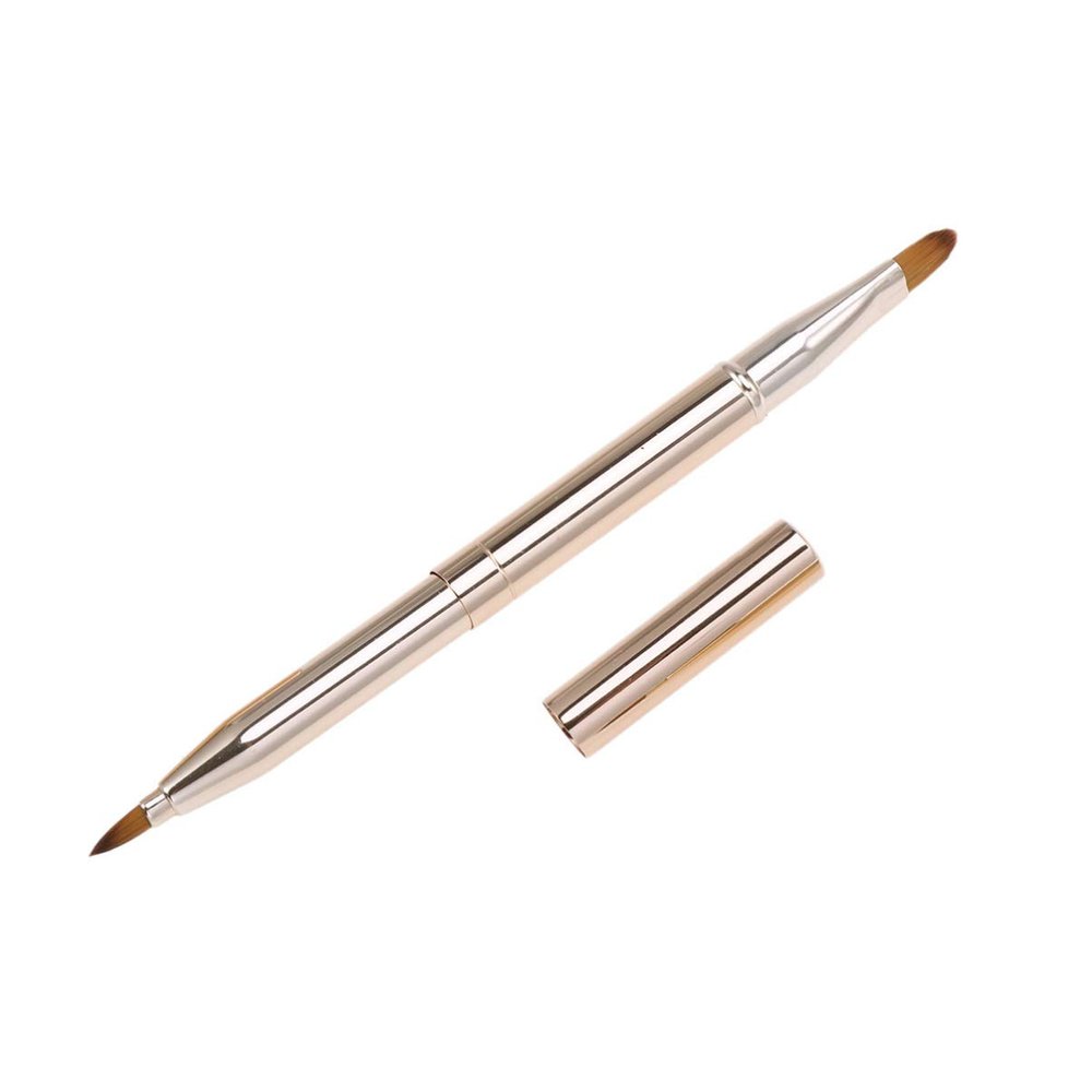 GALPADA Double-Headed Retractable Lip Brush Applicator Makeup Tool for Lipstick and Gloss Application Portable for Travel and Beauty Enthusiasts