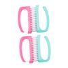 Baluue 4pcs Nail Cleaning Brush Fingernail Scrub Brush for Manicure Nail Art Clean up Easy to Use Random Color view 1