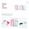 Baluue 4pcs Nail Cleaning Brush Fingernail Scrub Brush for Manicure Nail Art Clean up Easy to Use Random Color view 3