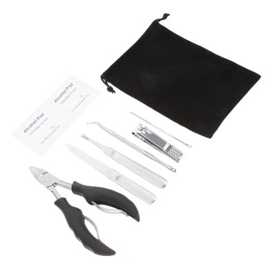 Baluue 7pcs Nail Scissors Grooming Kit Toenail Clipper Fingernail Trimmer Manicure Tool Ultra Sharp Easy to Use