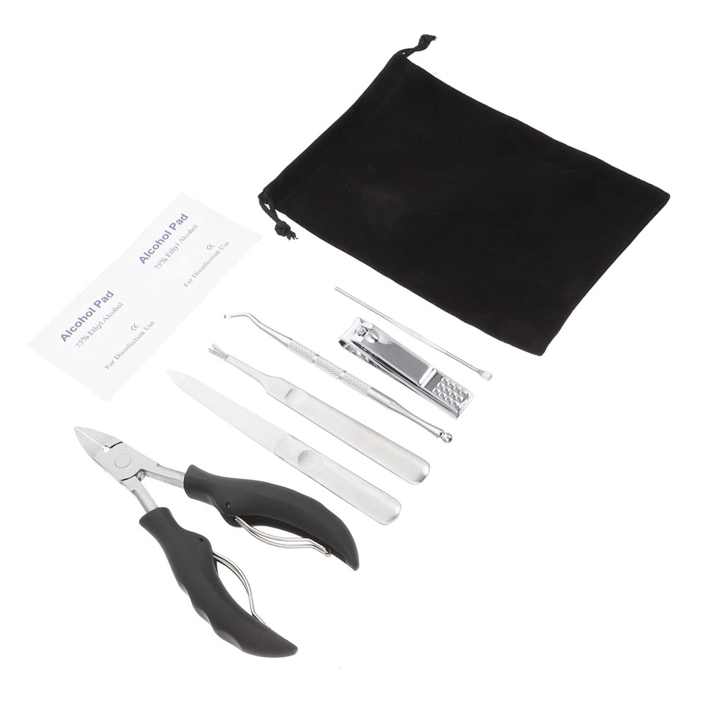 Baluue 7pcs Nail Scissors Grooming Kit Toenail Clipper Fingernail Trimmer Manicure Tool Ultra Sharp Easy to Use