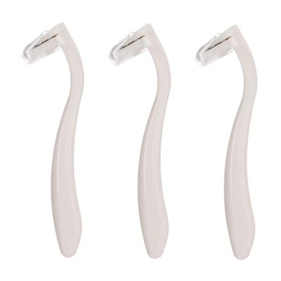 FRCOLOR 3pcs Mini Portable Body Hair Trimmer for Women Stainless Steel Armpit and Bikini Shaver Multi-use Manual Hair Remover for Legs and Sensitive Areas