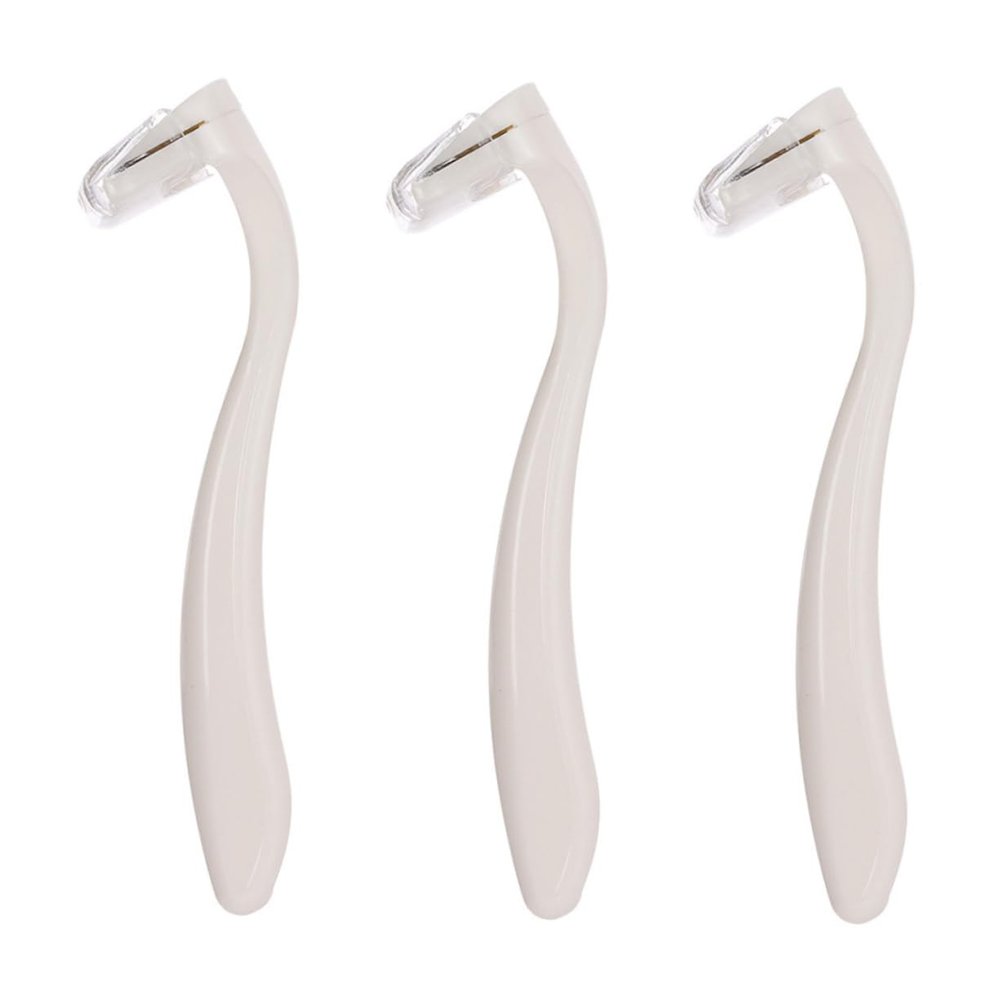 FRCOLOR 3pcs Mini Portable Body Hair Trimmer for Women Stainless Steel Armpit and Bikini Shaver Multi-use Manual Hair Remover for Legs and Sensitive Areas