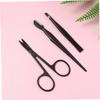 DEARMAMY Stainless Steel Eyebrow Razor Kit Comb Tweezers Scissors Shaper for Travel Home Use view 4
