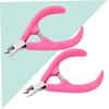 Baluue 2pcs Dead Skin Pliers Nail Art Tool Cuticle Trimmer Nail Supplies for Salons Home Use view 3