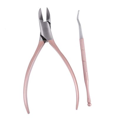 CALLARON Stainless Steel Nail Clipper Set 2pcs Grooming Kit for Fingernails and Toenails Portable Manicure Tools Nail File for Men and Women