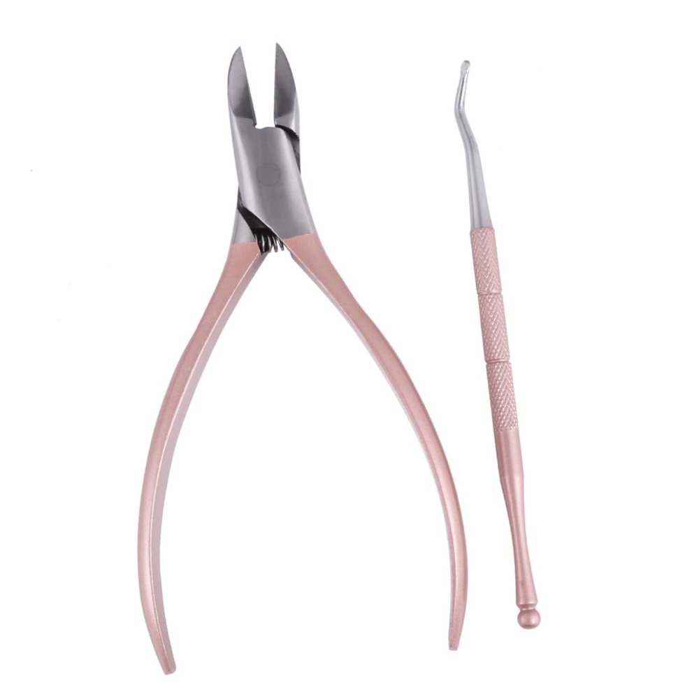 CALLARON Stainless Steel Nail Clipper Set 2pcs Grooming Kit for Fingernails and Toenails Portable Manicure Tools Nail File for Men and Women